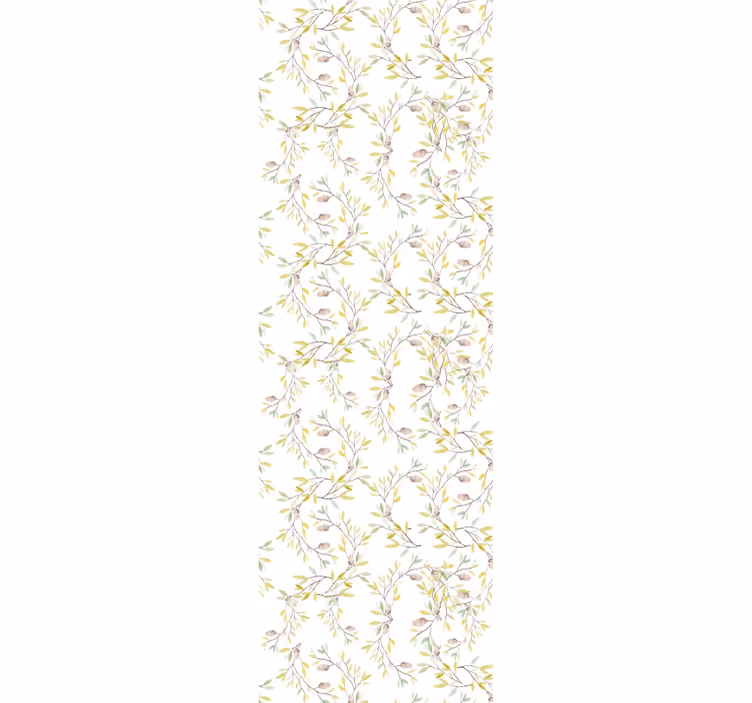 Papier peint fleurs motif de branche botanique - TenStickers