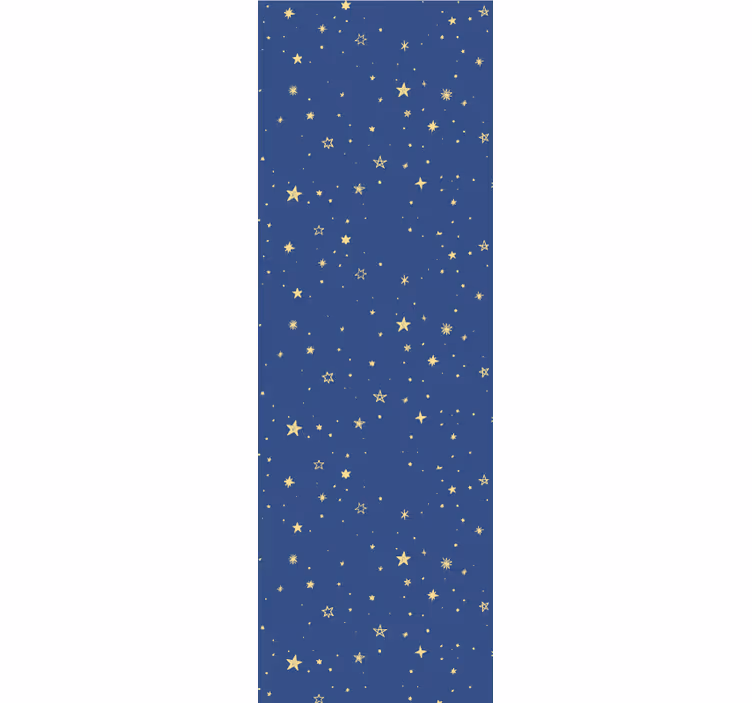 Papier peint moderne étoiles dorées sur fond bleu - TenStickers