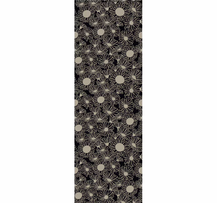 Papier peint fleurs motif floral en pointillé - TenStickers