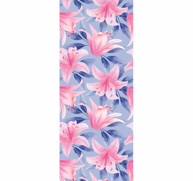 Papier peint fleurs motif de lys élégant - TenStickers