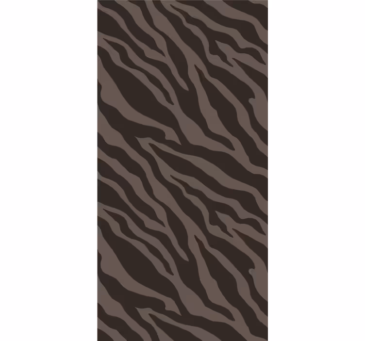 Papier peint zèbre motif chic noir et marron - TenStickers