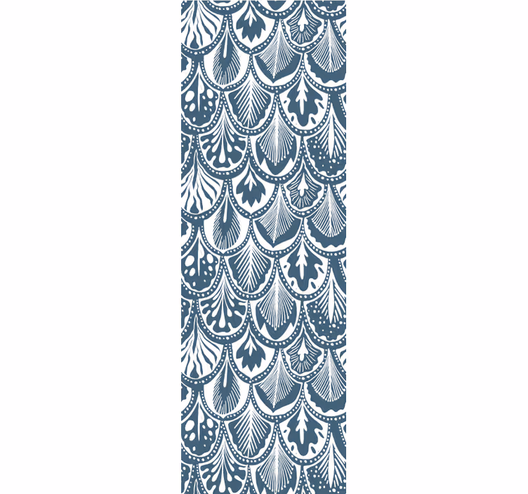Papier peint ornemental motif de coquille saint jacques orné - TenStickers