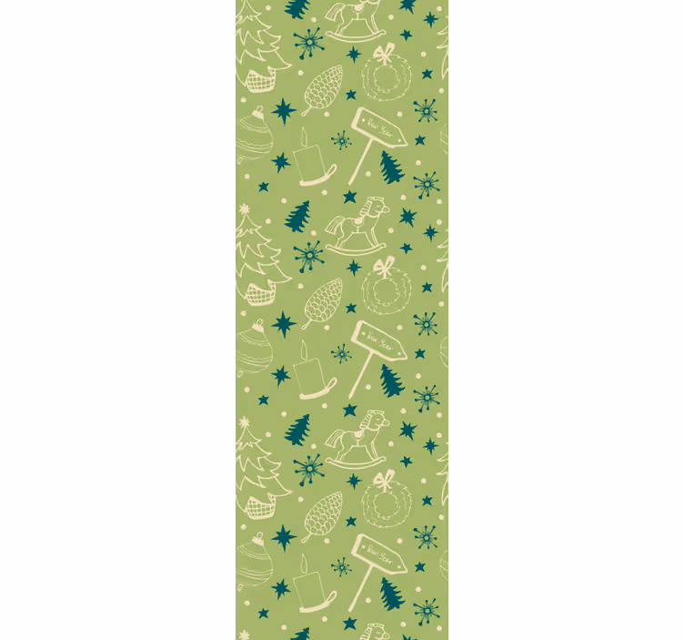 Papier peint noel motifs de vacances festives - TenStickers