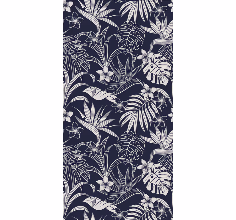 Papier peint floral motif floral tropical - TenStickers