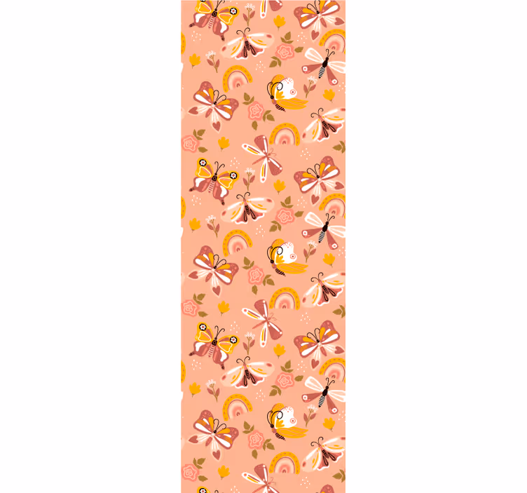 Papier peint papillon motif de flore papillon - TenStickers