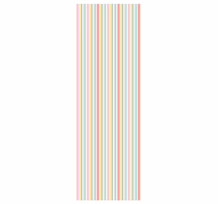 Papier peint rayures  rayé multicolore pastel horizontal - TenStickers