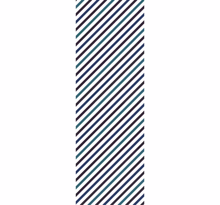 Papier peint rayures Rayures bleues en diagonale - TenStickers