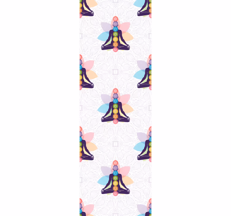 Papier peint design Les symboles des sept chakras - TenStickers