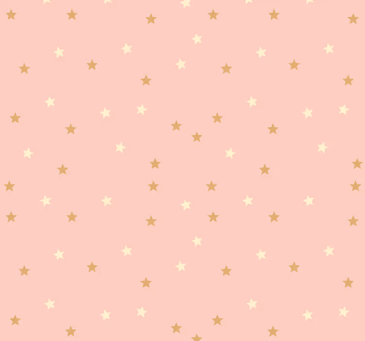 Papier peint design Petites étoiles dorées sur rose - TenStickers