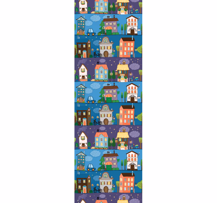Papier peint ville l'heure du conte urbaine - TenStickers