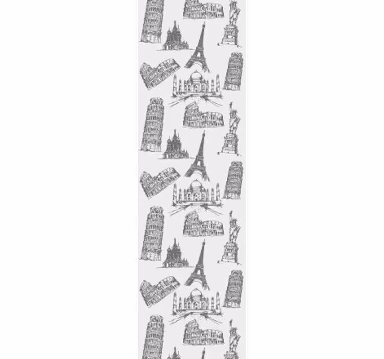 Papier peint villes et pays motifs monuments célèbres - TenStickers