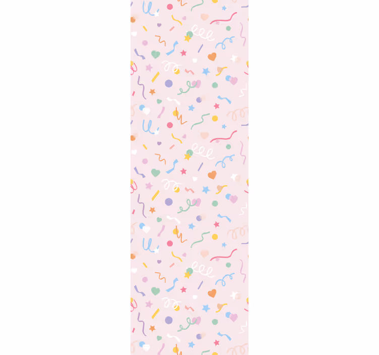Papier peint rond Modèle avec de jolis confettis pastel - TenStickers