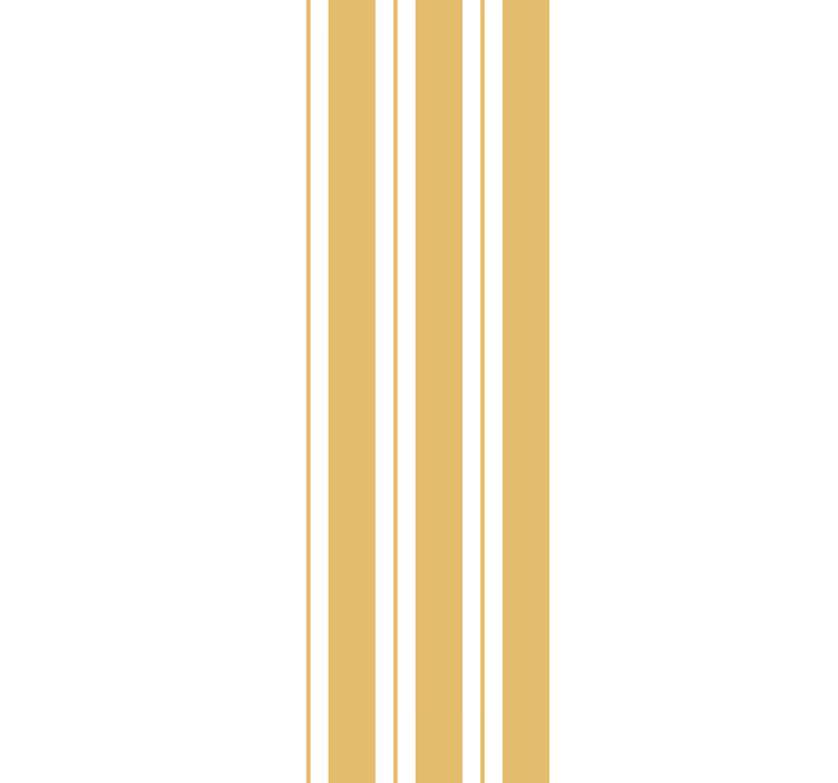 Papier peint ligne verticale Nordique doré et blanc - TenStickers