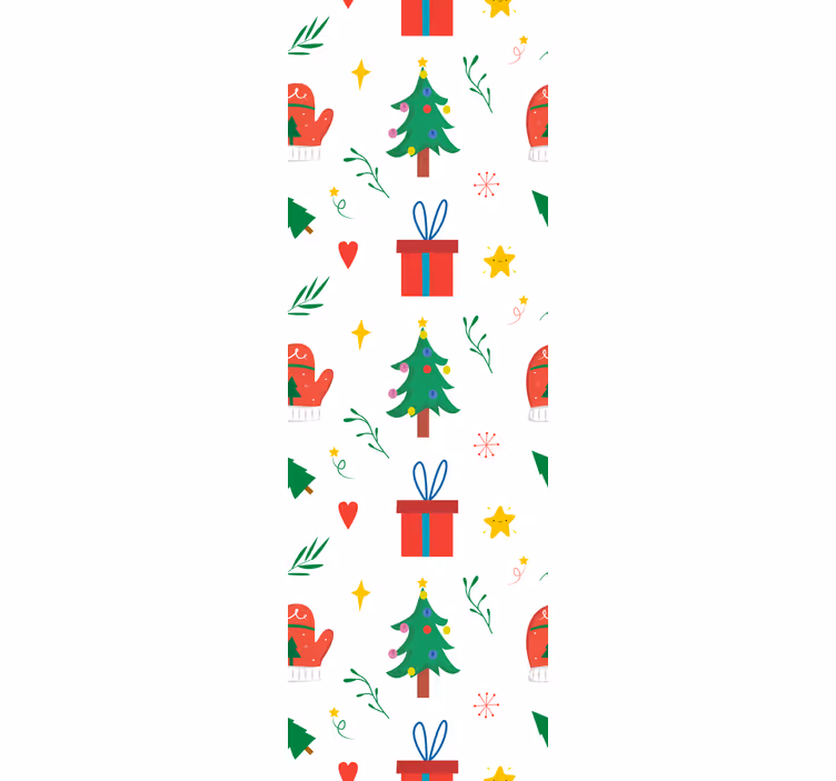 Papier peint noel motifs de fêtes de fin d'année - TenStickers