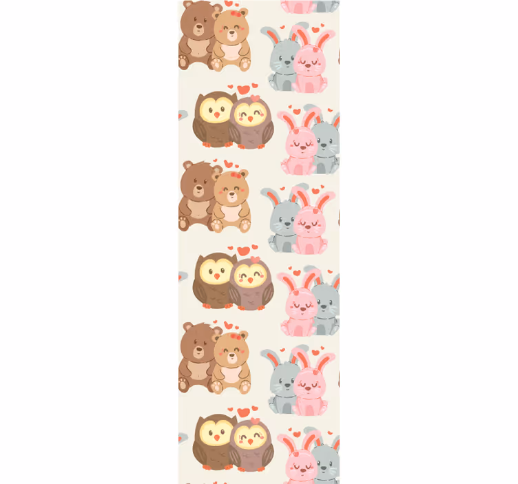 Papier peint animaux adorables couples d'animaux - TenStickers