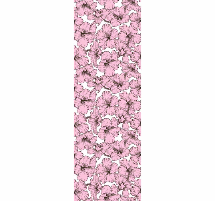 Papier peint enfant  d'hibiscus fleur rose - TenStickers