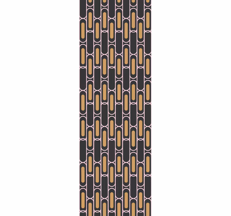 Papier peint moderne motif géométrique rose et marron - TenStickers