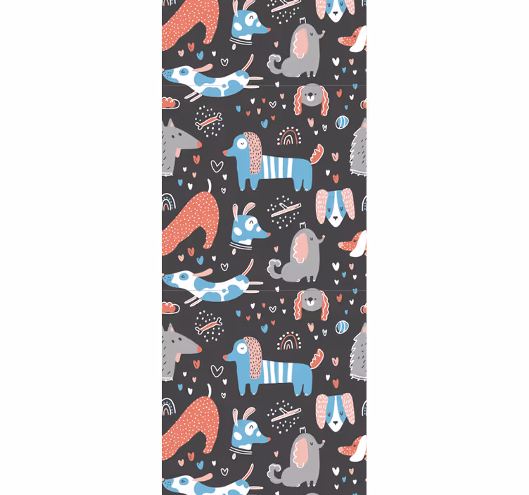 Papier peint animaux motifs d'animaux ludiques - TenStickers