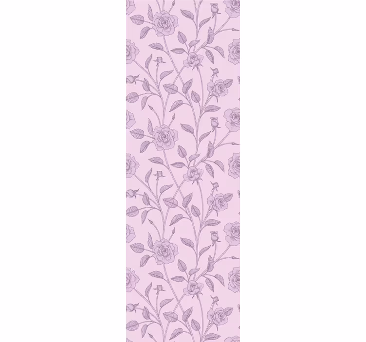 Papier peint floral motif lavande - TenStickers