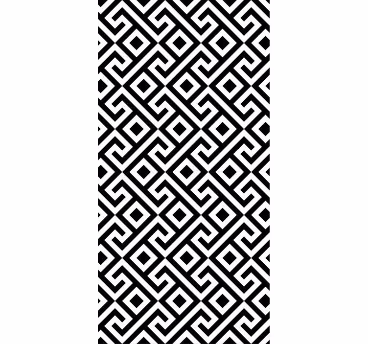 Papier peint salon  géométrique complexe noir et blanc - TenStickers