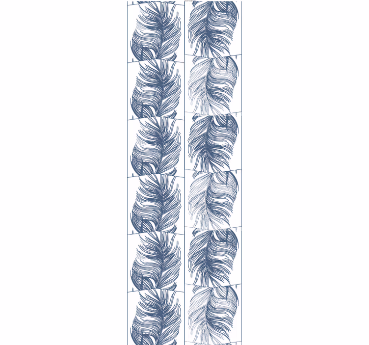 Papier peint feuilles feuillage emplumé - TenStickers