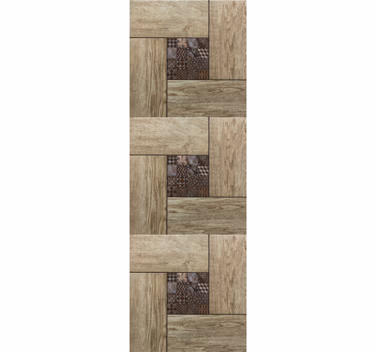 Papier peint bois panneaux en faux bois - TenStickers