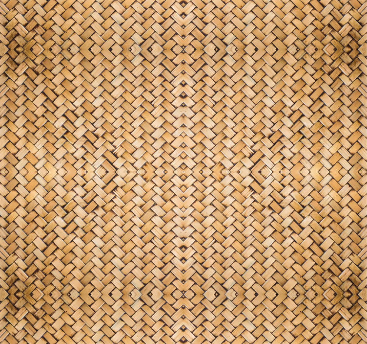 Papier peint bois effet bambou tissé - TenStickers