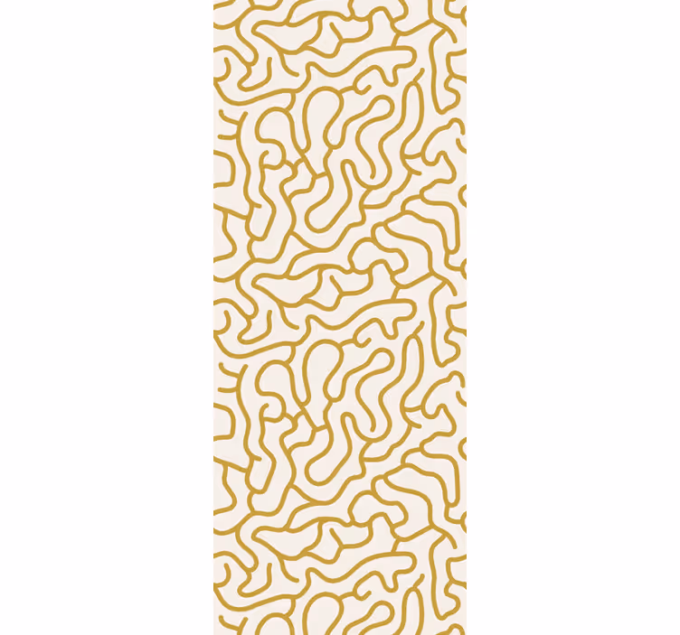 Papier peint géometrique motif de lignes courbes - TenStickers