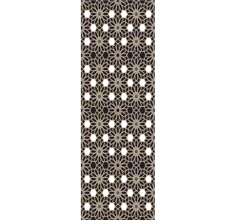 Papier peint carrelage thème floral géométrique - TenStickers