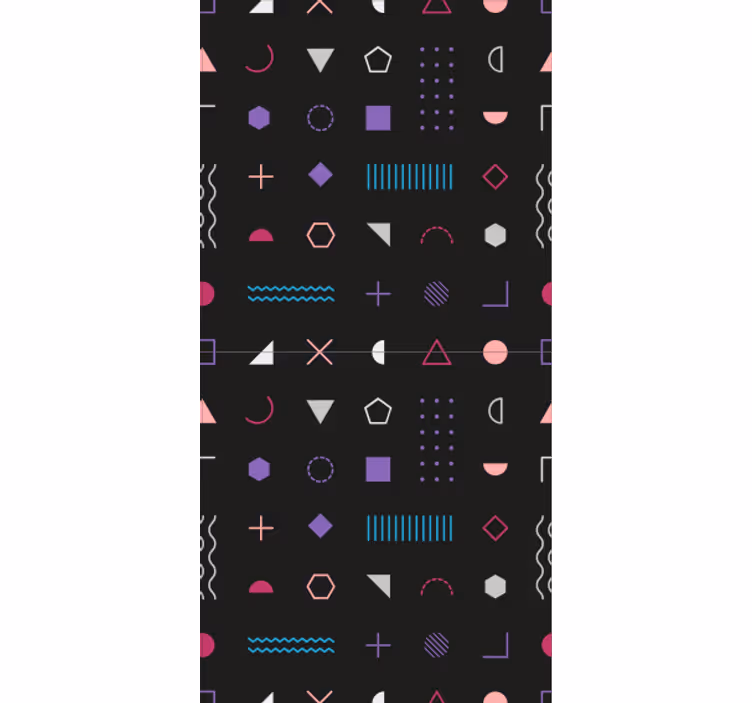 Papier peint géometrique formes colorées - TenStickers