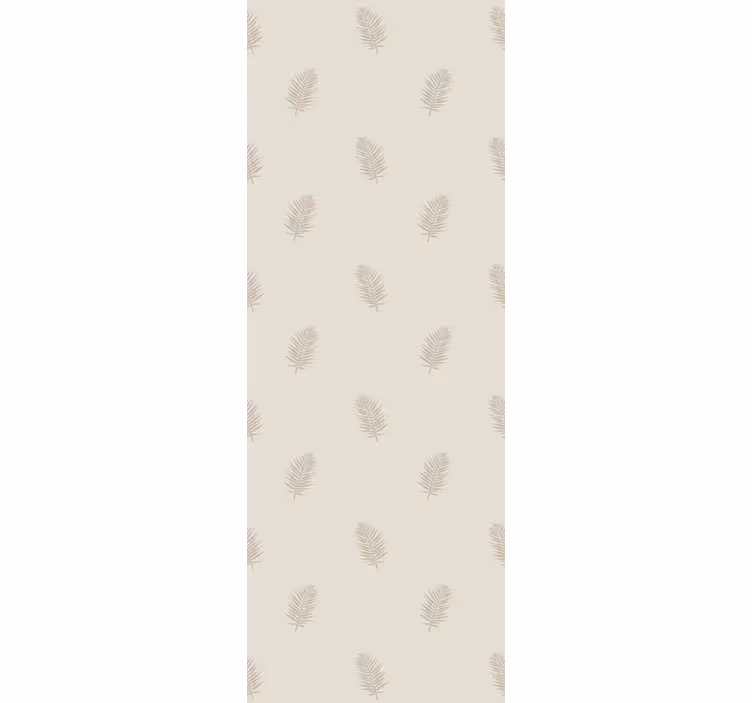 Papier peint feuilles motif beige subtil - TenStickers