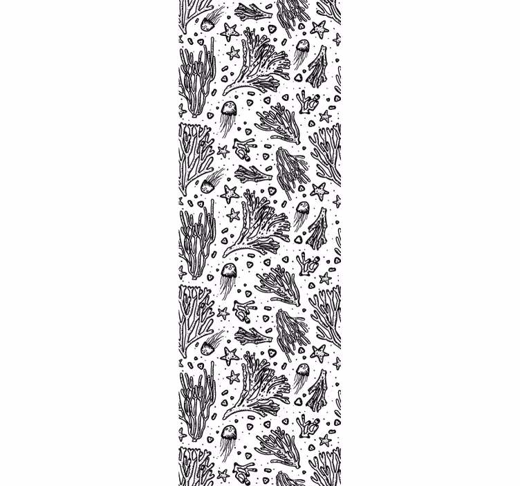 Papier peint feuilles motifs de récifs coralliens - TenStickers
