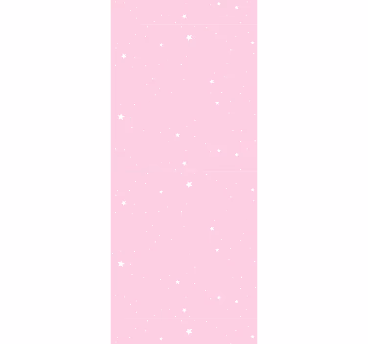 Papier peint enfant étoiles blanches sur fond rose - TenStickers