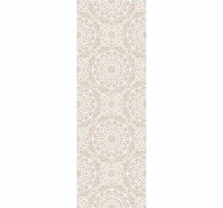 Papier peint fleurs médaillons ornementaux - TenStickers