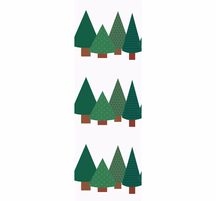 Papier peint noel conifères à pomme de pin - TenStickers