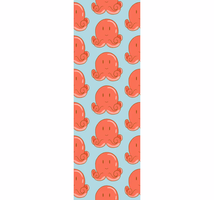 Papier peint enfant  de poulpe rouge - TenStickers