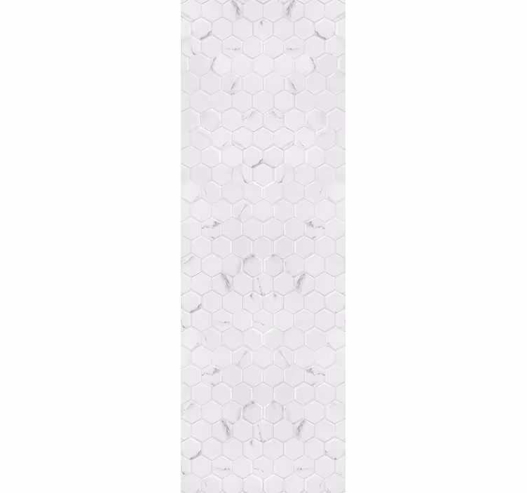 Papier peint marbre motif hexagonal blanc - TenStickers