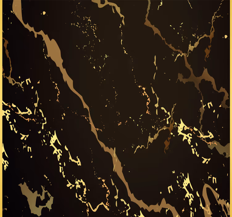 Papier peint moderne Marbre texture or noir - TenStickers
