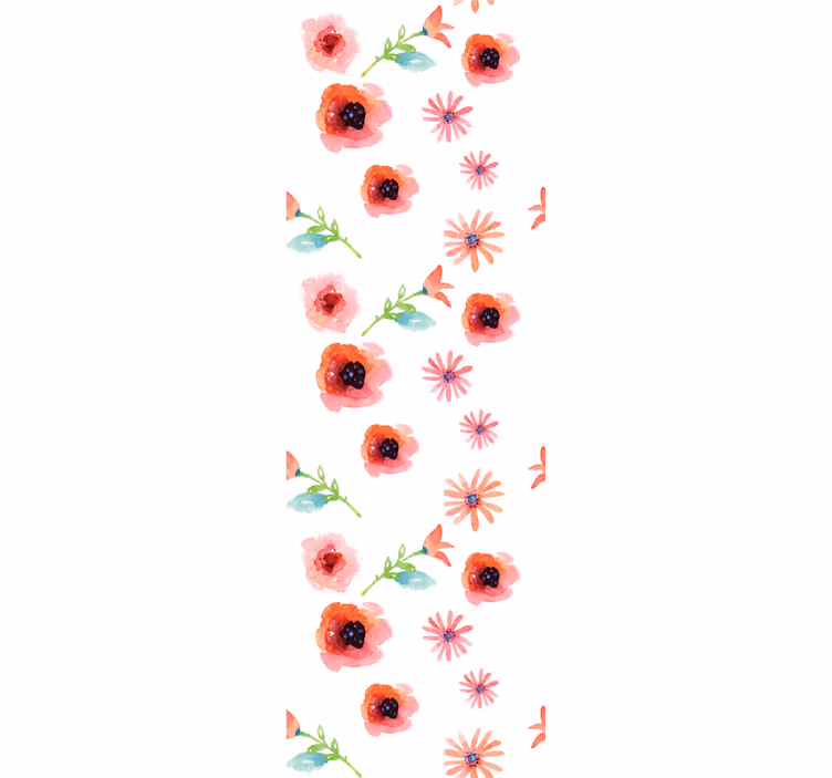 Papier peint floral motif floral rose simple - TenStickers