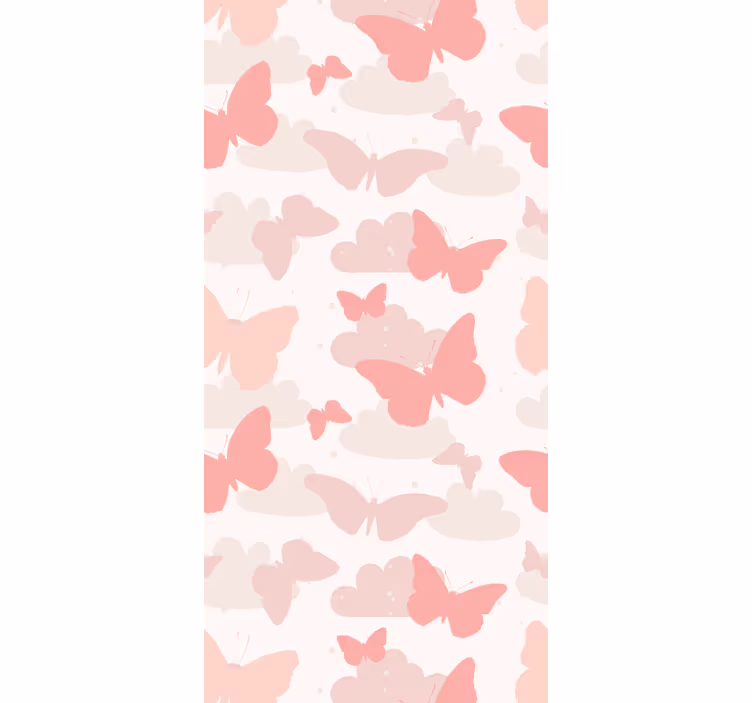 Papier peint papillon motif de nuages - TenStickers