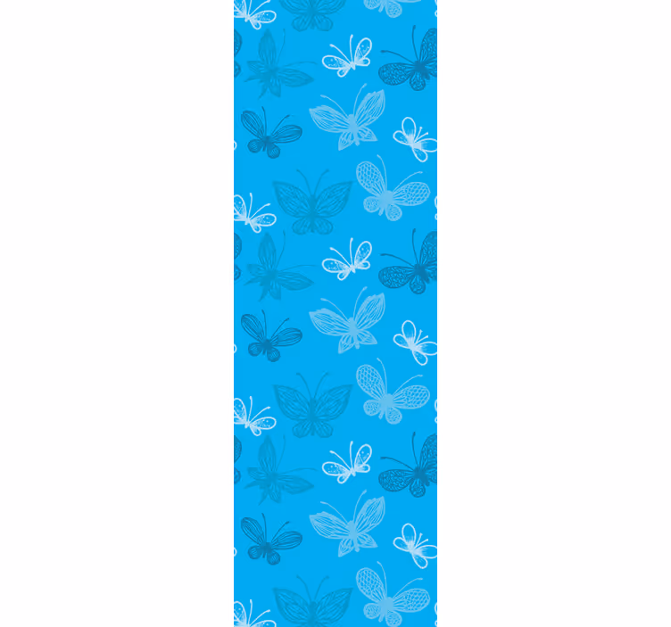 Papier peint papillon motif de vol bleu - TenStickers