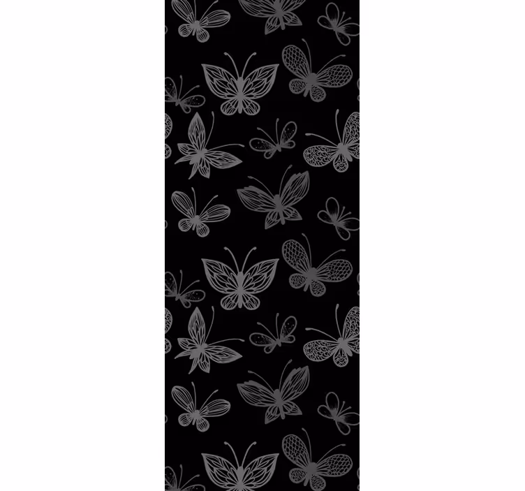 Papier peint papillon silhouettes noires élégantes - TenStickers