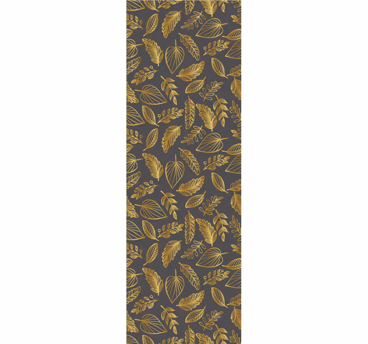 Papier peint feuilles motif élégant à effet doré - TenStickers