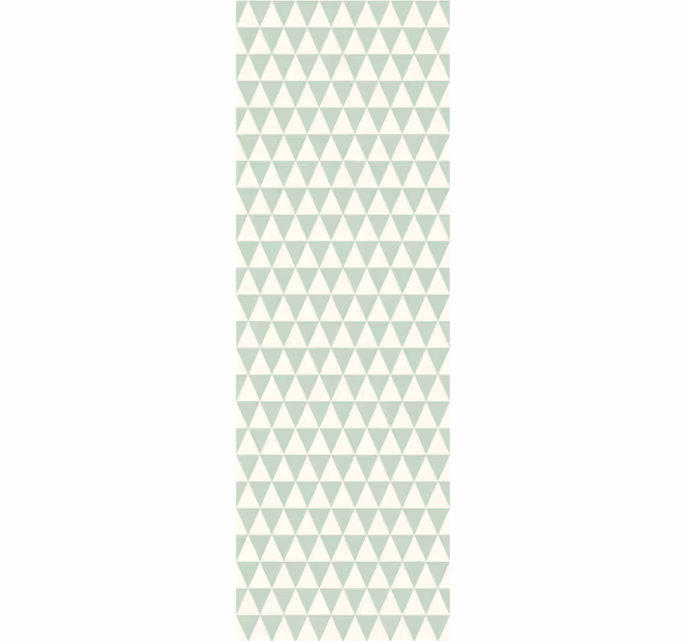 Papier peint triangle  triangles vert menthe et blanc - TenStickers