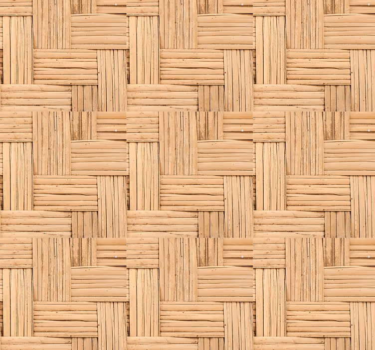 Papier peint texture Effet osier fait main beige - TenStickers