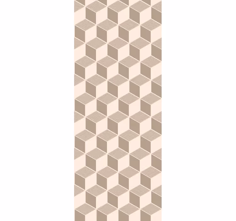 Papier peint géometrique motif de cube élégant - TenStickers
