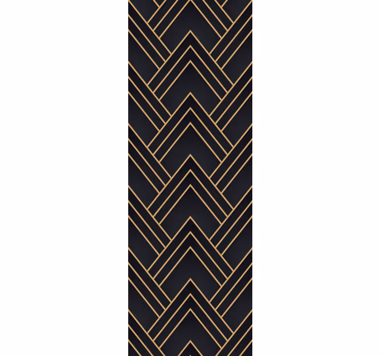 Papier peint géometrique motif zigzag doré - TenStickers