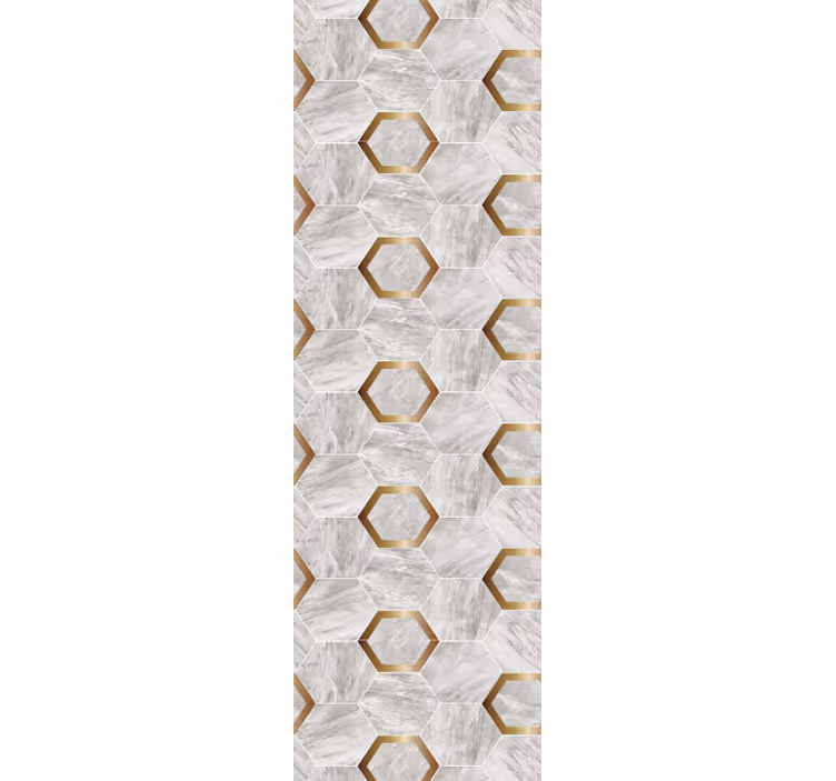 Papier peint marbre conception de motif hexagonal - TenStickers