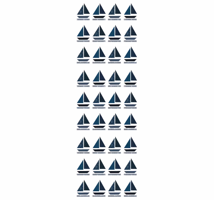 Papier peint rayé modèle de voilier - TenStickers