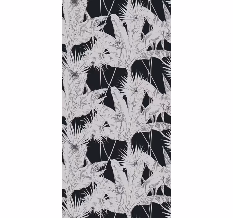 Papier peint salon motif de plante tropicale - TenStickers